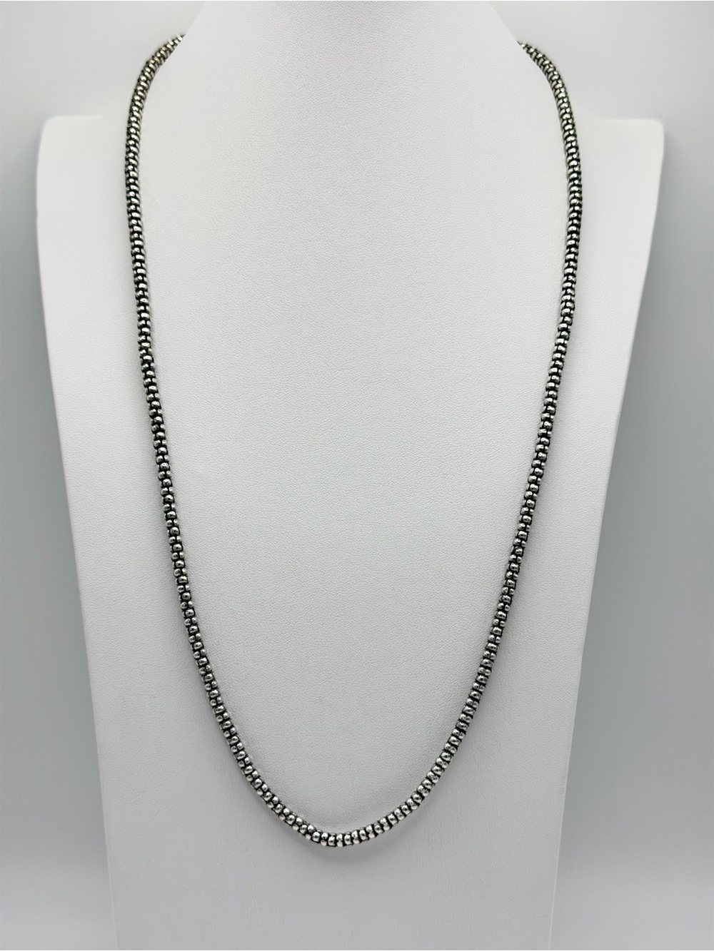 Silpada Rare 🦄 Oxidized Sterling Silver 30” Popcorn Chain / Necklace